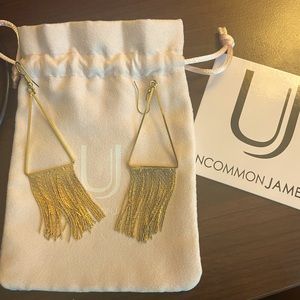 Uncommon James gold fringe earrings